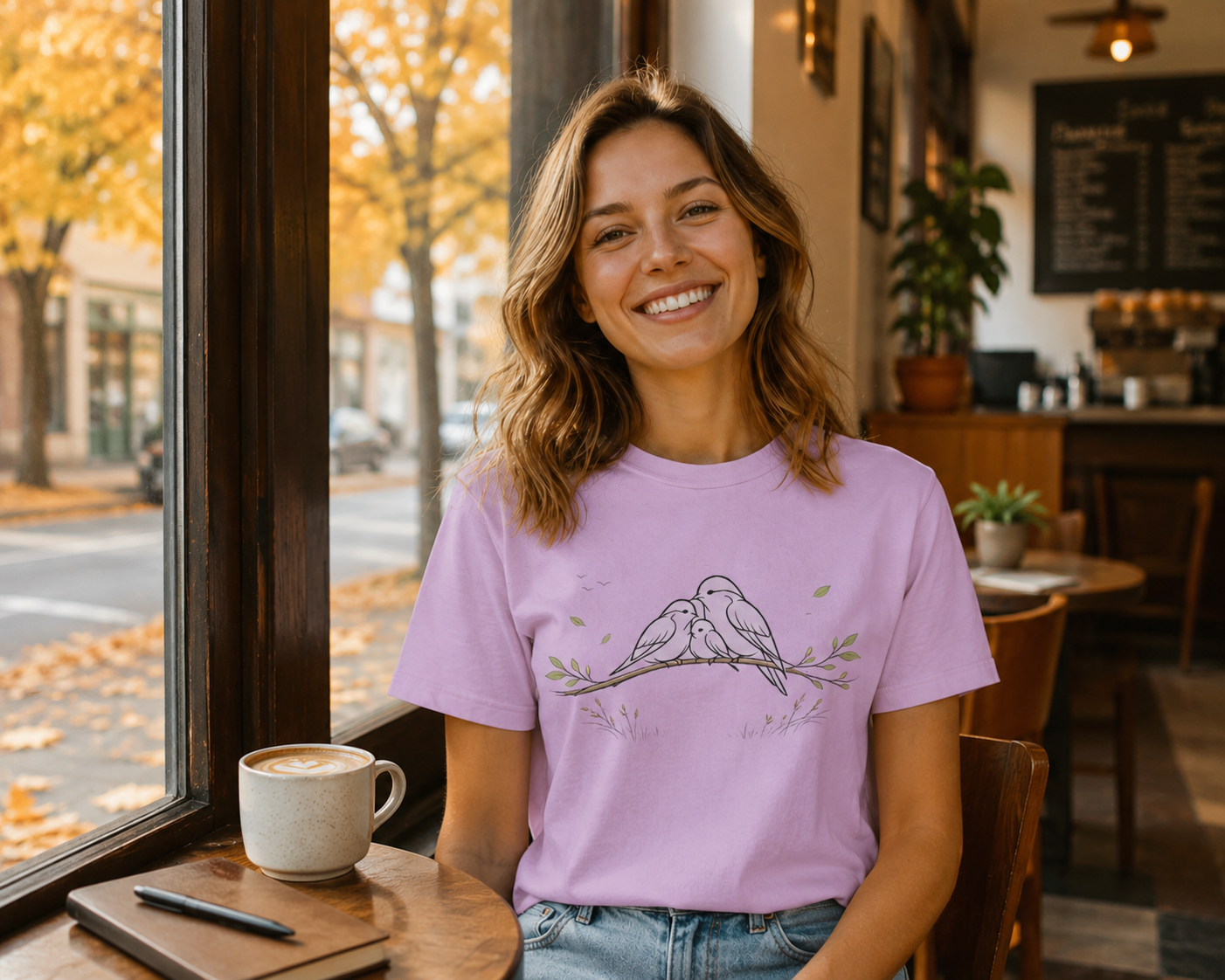 Three Birds on a Branch T-Shirt | Family Bird Tee | Meaningful Nature Gift