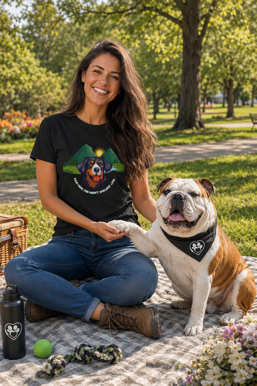 Bernese Mountain Dog T-Shirt for Dog Lovers | Dog Mom Graphic Tee | Unisex Cotton T-Shirt | Dog lover tee