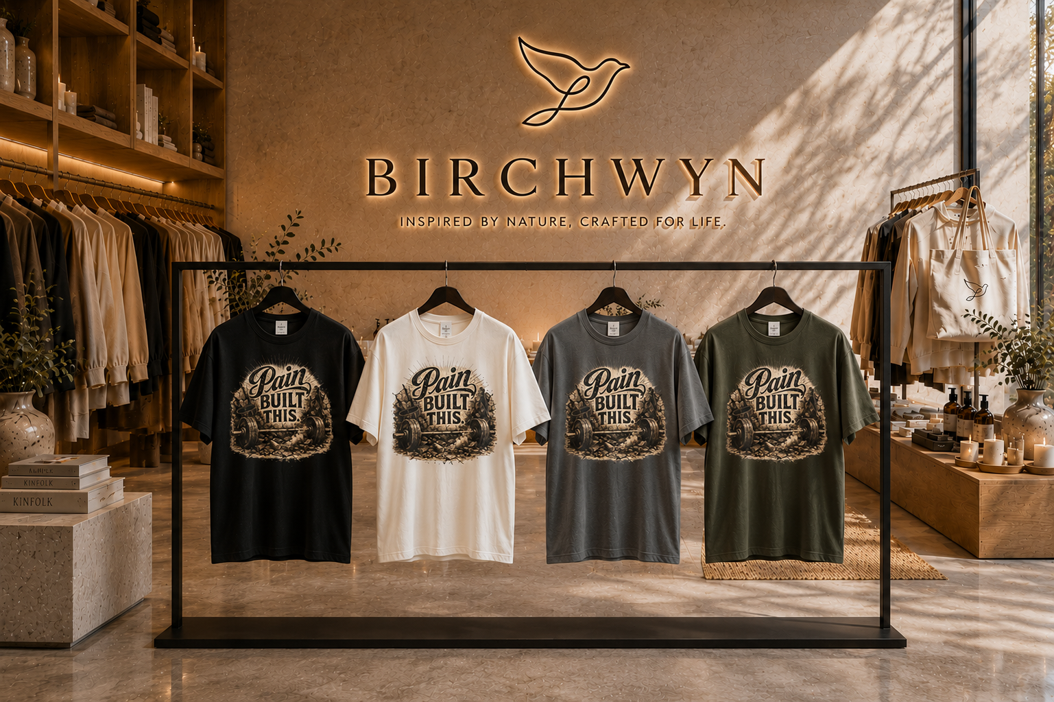 Pain Built This™ Motivational Gym T-Shirt | Heavyweight Tee | Unisex T-shirt | Fitness Motivation tee