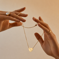 18K Rose Gold PVD Paw Print Heart Pendant – Dog Memorial | Gift for Dog Lover