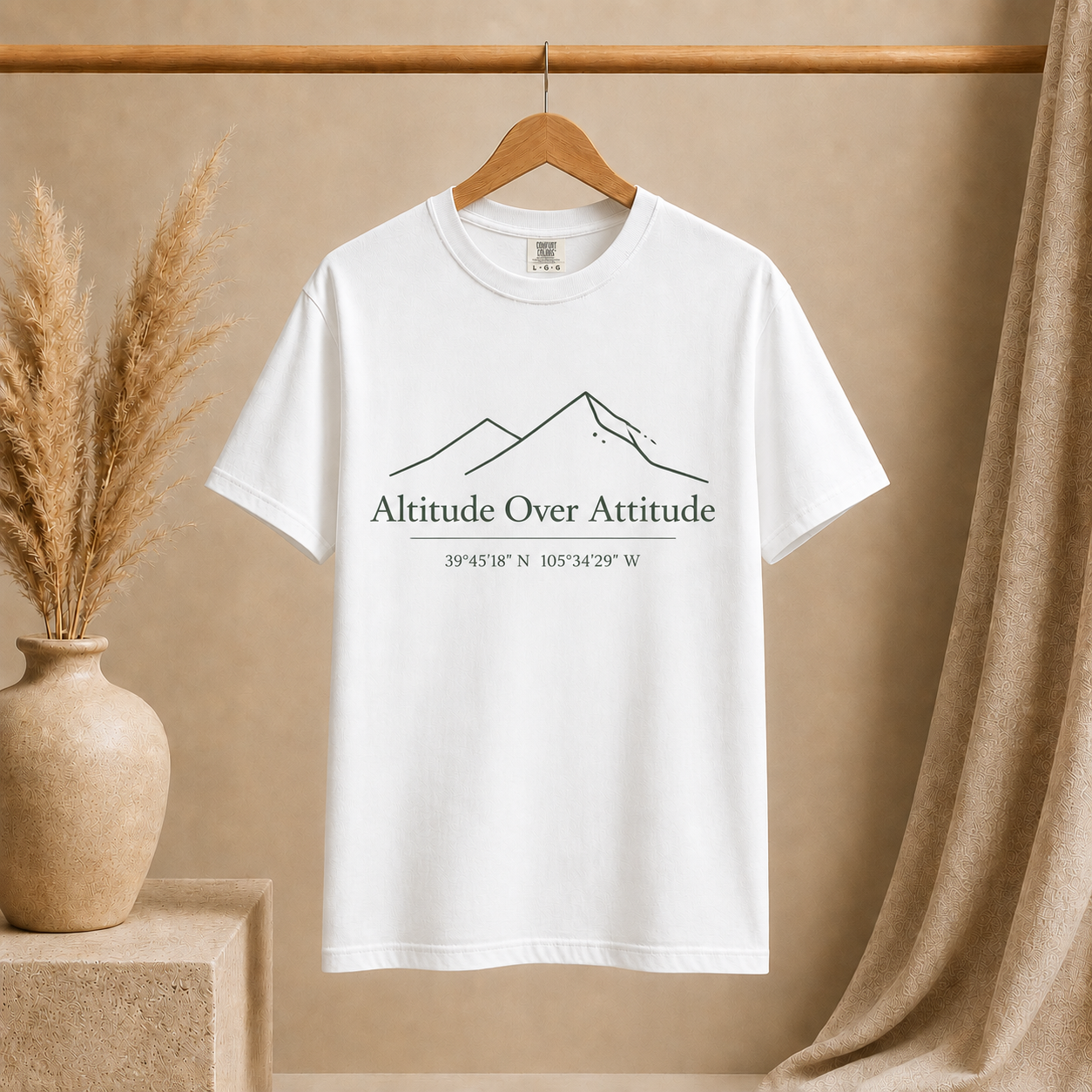 Altitude Over Attitude Mountain T-Shirt | Hiking Graphic Tee | Adventure Graphic Tee | Unisex tee