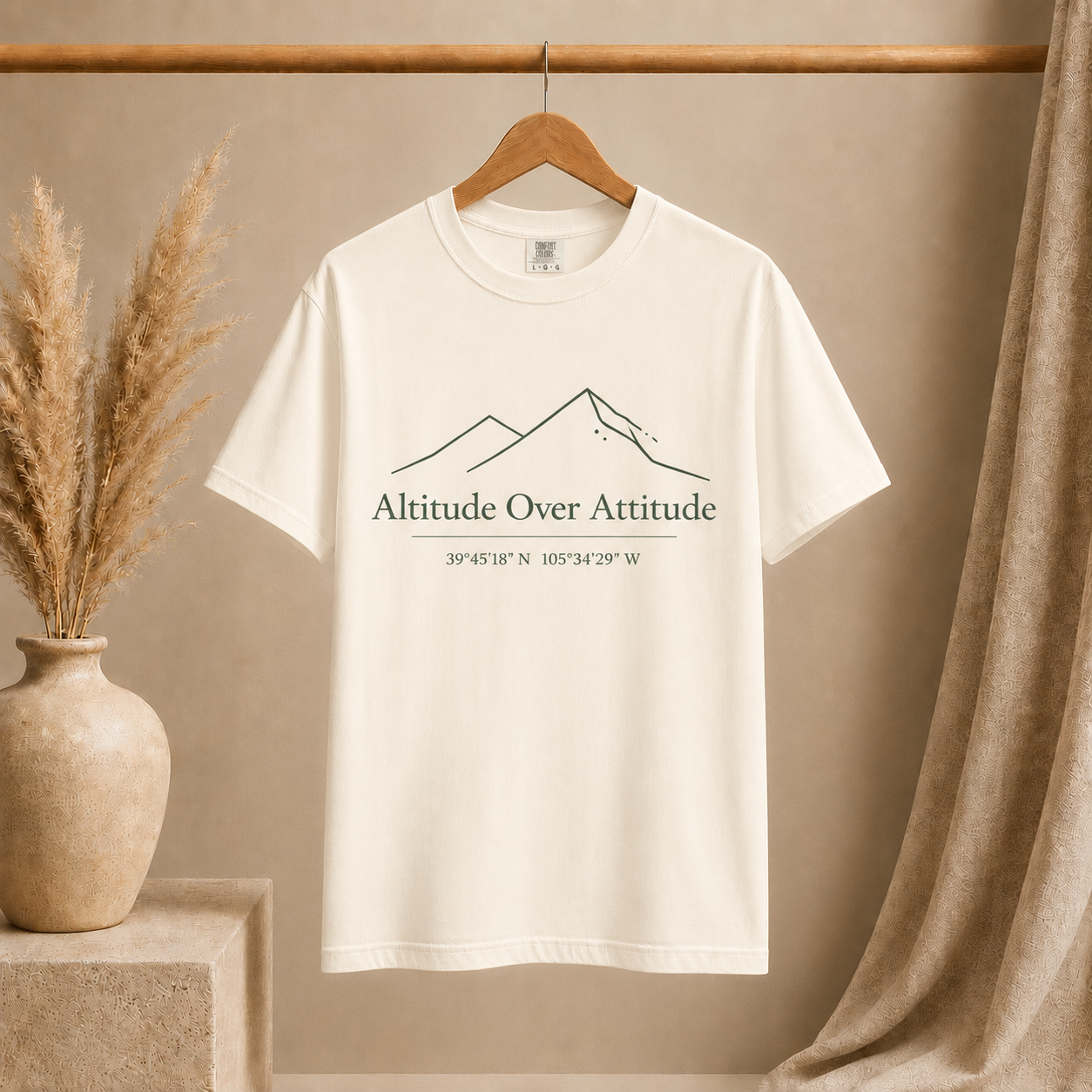 Altitude Over Attitude Mountain Unisex T-Shirt | Hiking Graphic Tee | Adventure Graphic Tee | Unisex tee