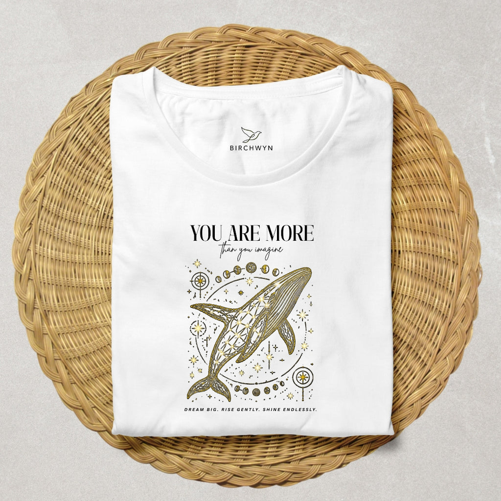 You Are More Than You Imagine Whale Graphic Tee for Women | Inspirational Ocean Tee