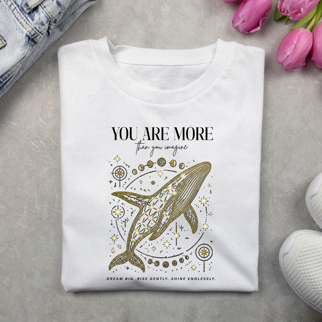You Are More Than You Imagine Whale Graphic Tee for Women | Inspirational Ocean Tee