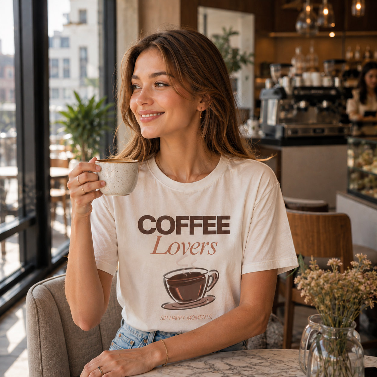 Coffee Lovers T-Shirt for Women | Vintage Coffee Graphic Tee | Cute Comfort Colors Shirt | Cozy Café Aesthetic Gift for Coffee Lovers