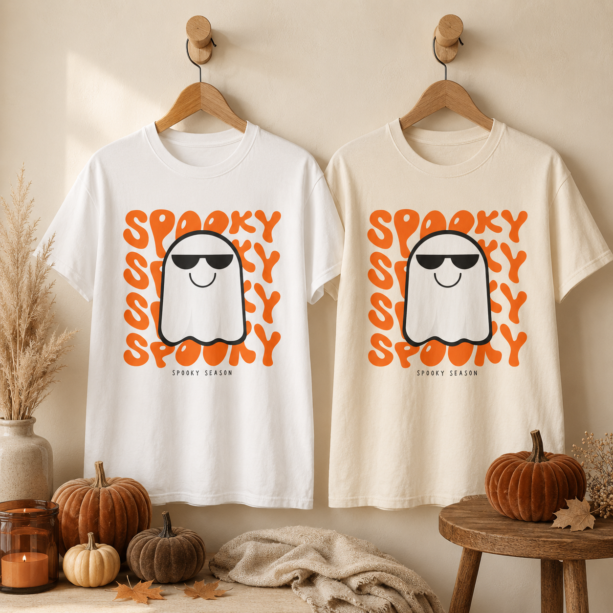 Spooky Sunglasses Ghost Tee | Spooky Season T-Shirt for Women | Cute Ghost Halloween Tee