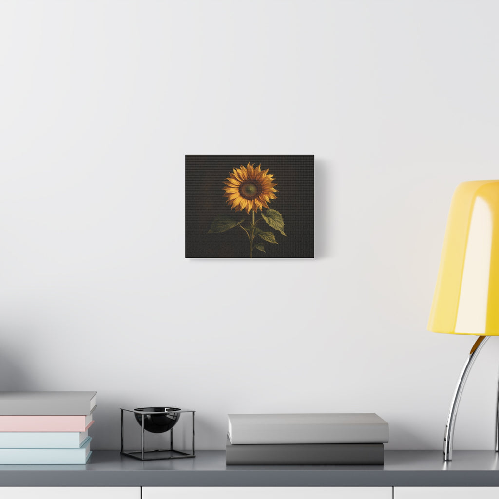 Sunflower Canvas Wall Art — Matte Stretched Print | Rustic Botanical Home Decor | Farmhouse Kitchen & Living Room Art